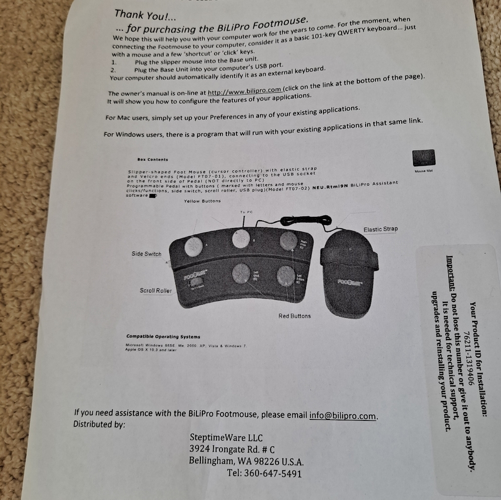 Billipro foot mouse - Picture 5 of 5